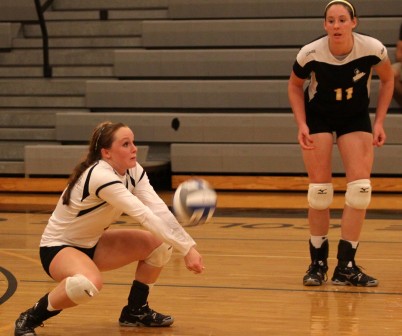 Katy Daniels is a libero for the Golden Knights Volleyball team
