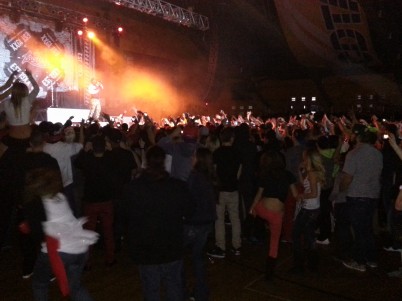 The crowd inside the Washington Avenue Armory during the Machine Gun Kelly concert. 