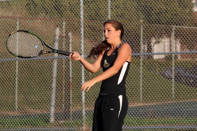 Paige Southwick teamed up with Gabriella Pizzanelli teamed up for a doubles match against Merrimack
