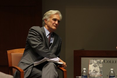 Current Times Union editor Rex Smith interviewed his predecessor Monday night. (Photo Credit: Kelly Pfeister) 